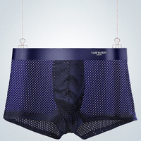 Marka bielizna męska grafen 3A antybakteryjne kalesony Boxershorts mężczyźni Hombre Calzoncillos oddychająca bambusowa dziura duży rozmiar 2